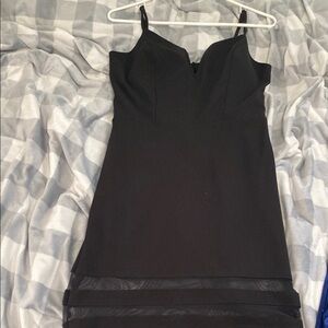 Black V cut formal dress